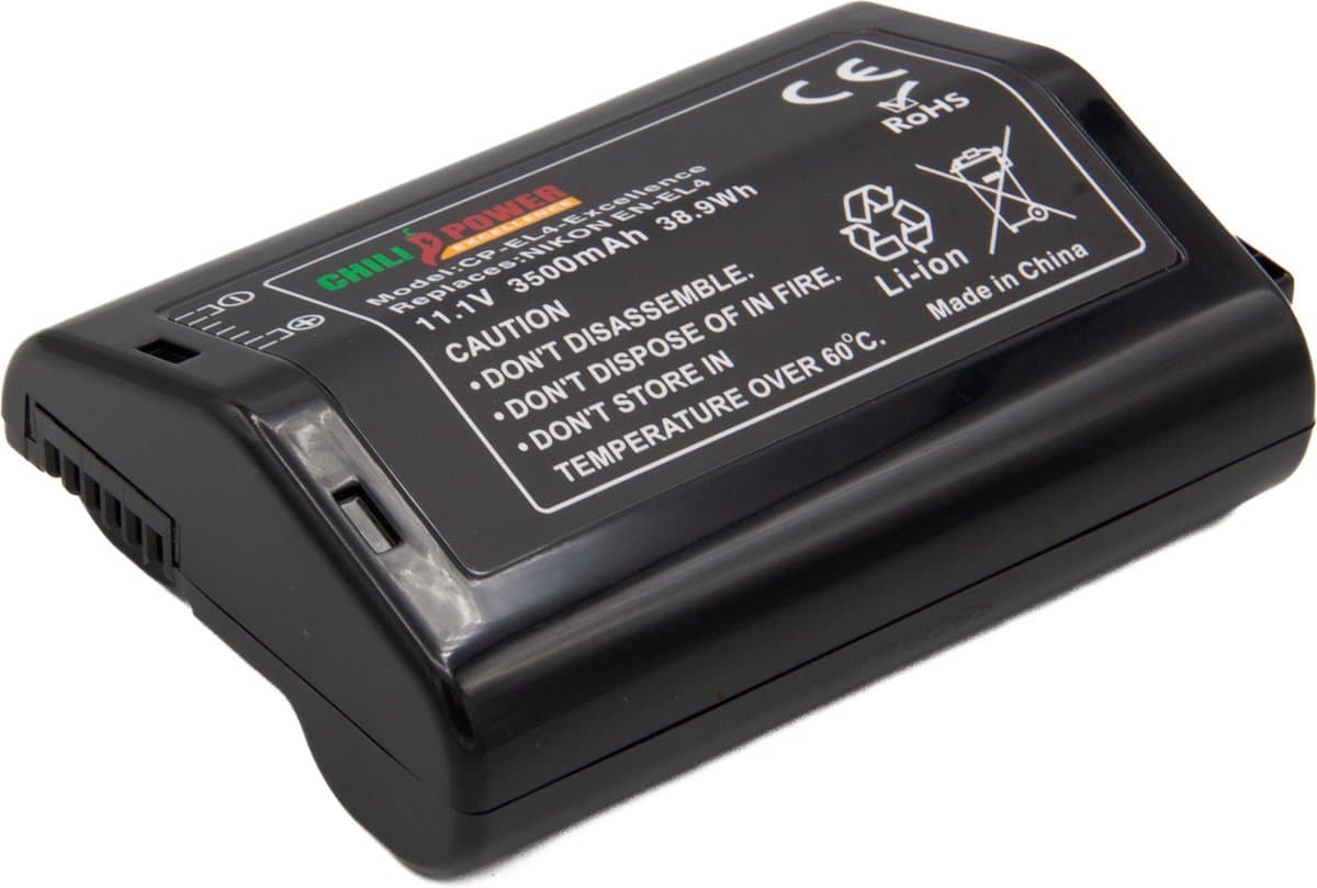 ChiliPower EN-EL4 accu voor Nikon - Excellence - 3500mAh