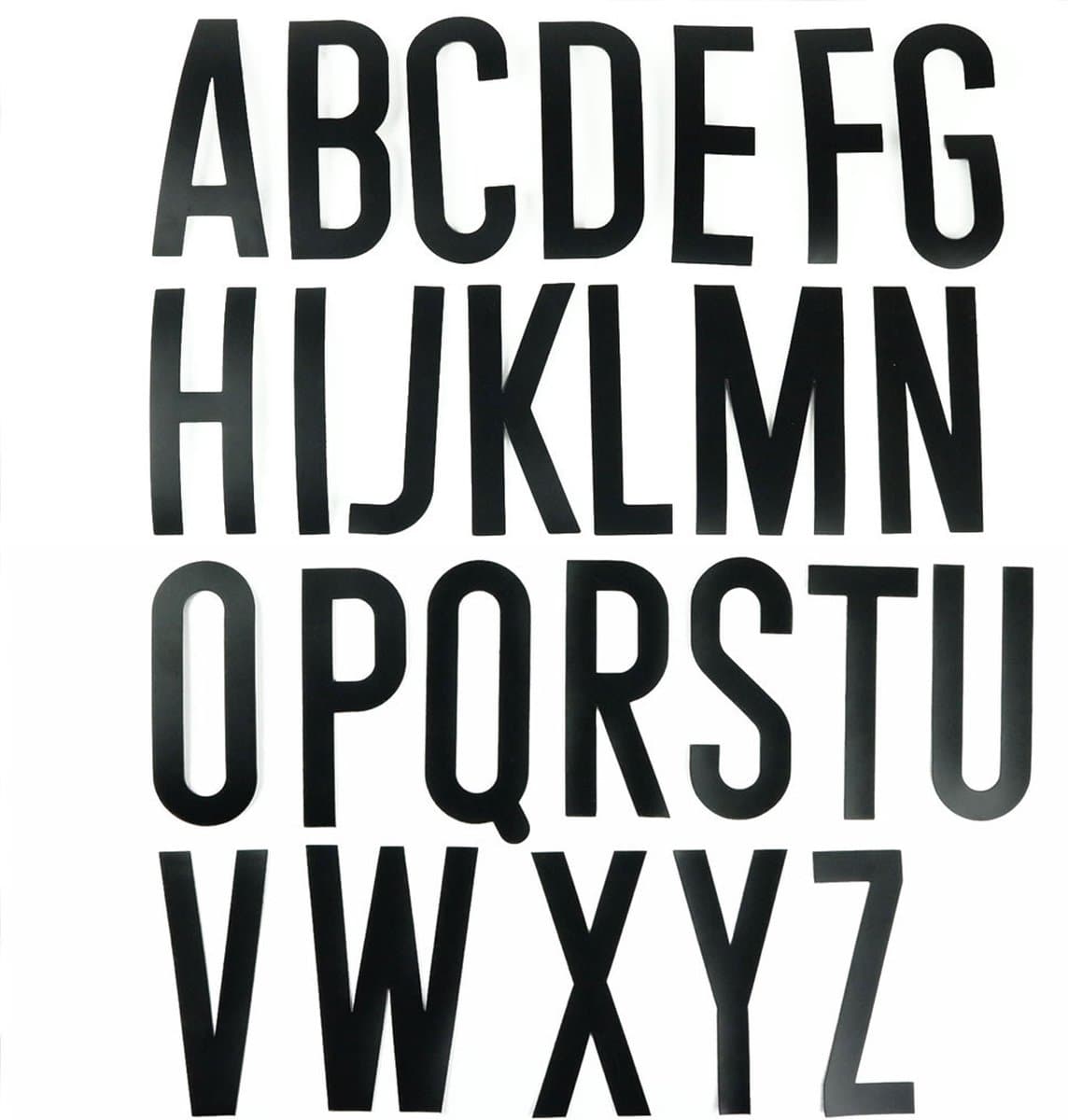 Set zelfklevende letters (alfabet) - Blauw - x x 60 mm- - Monomeric vinyl film - 0,1 mm - Voor binnen & buiten