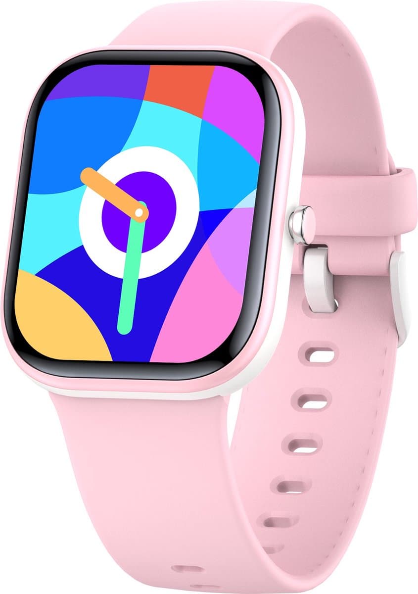 Smartwatch Kinderen - Hartslag - Stappen - 20 Alarmen - Roze