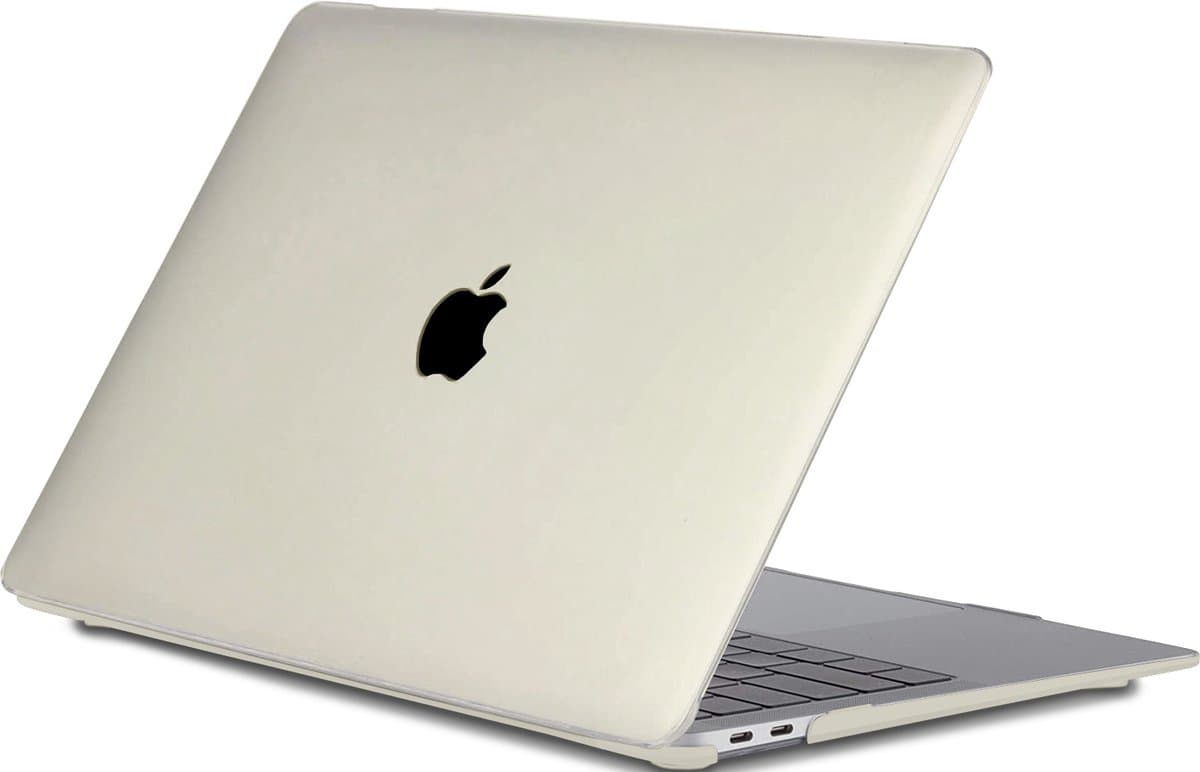 Lunso Geschikt voor MacBook Air 13 inch M1 (2020) cover hoes - case - Candy Rock Grey
