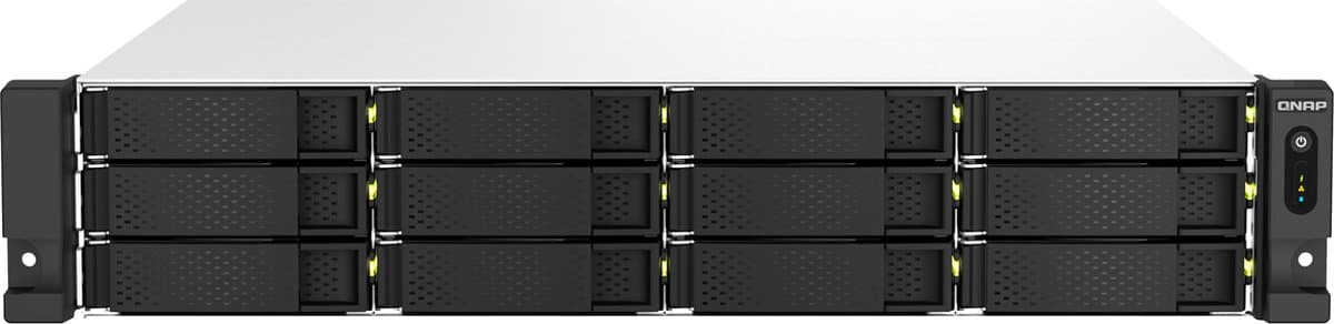 QNAP TS-1264U-RP NAS Rack (2U) Ethernet LAN Aluminium, Zwart