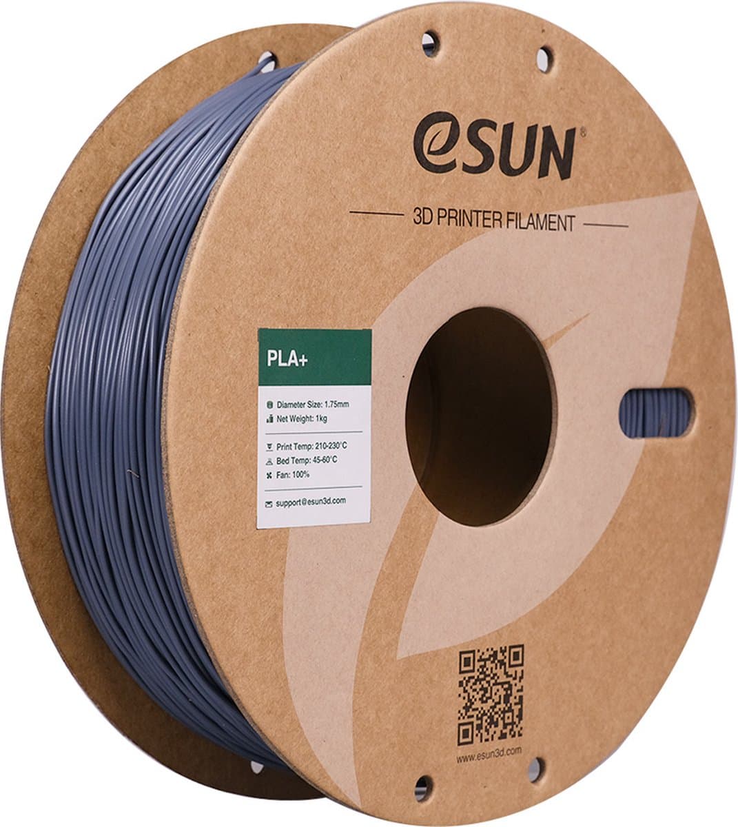 eSun PLA+ Grijs / Grey 1kg - 1.75mm - 3D printer filament