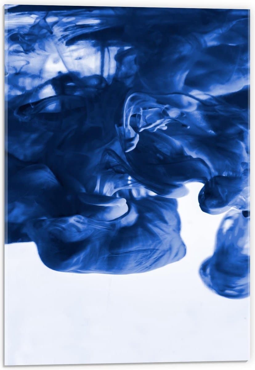 Acrylglas - Roze met Gele Plakkaat Verf - 50x50cm Foto op Acrylglas (Met Ophangsysteem)