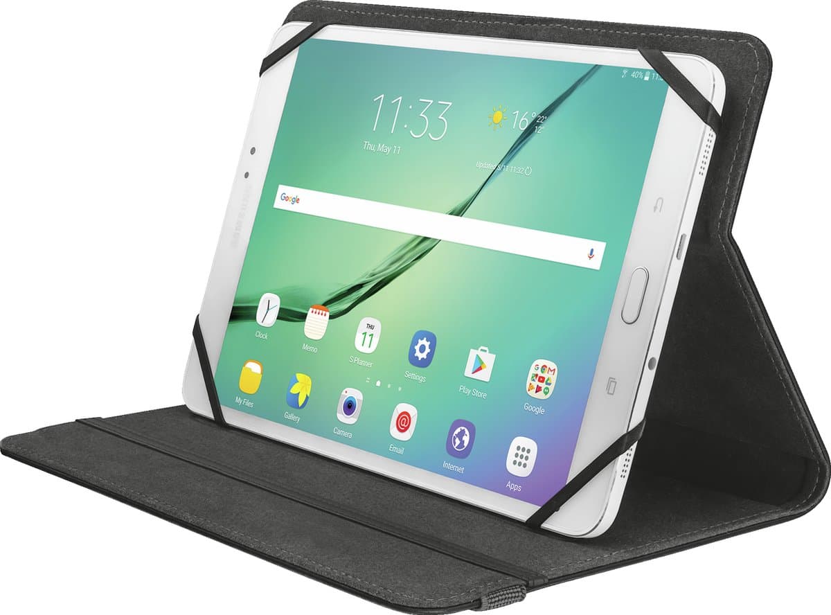 "Trust Tablettasche Folio Yero 7-8"", schwarz, mit Rotationsfunktion"