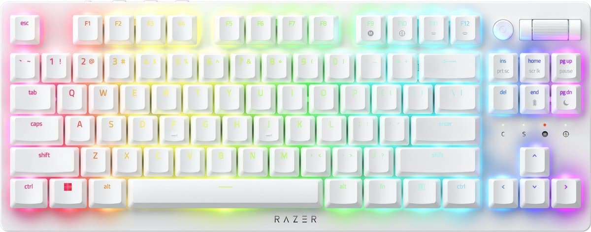 Razer DeathStalker V2 Pro Tenkeyless - Draadloos Gaming Toetsenbord - TKL - RGB - Qwerty - Wit