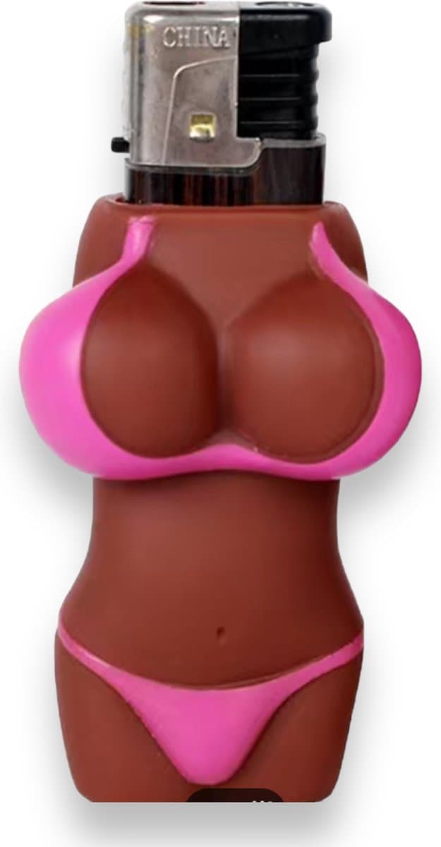 Sensuele Bruine Vrouwenlichaam Aansteker Sleeve - Elegant & Artistiek 1 Stuk