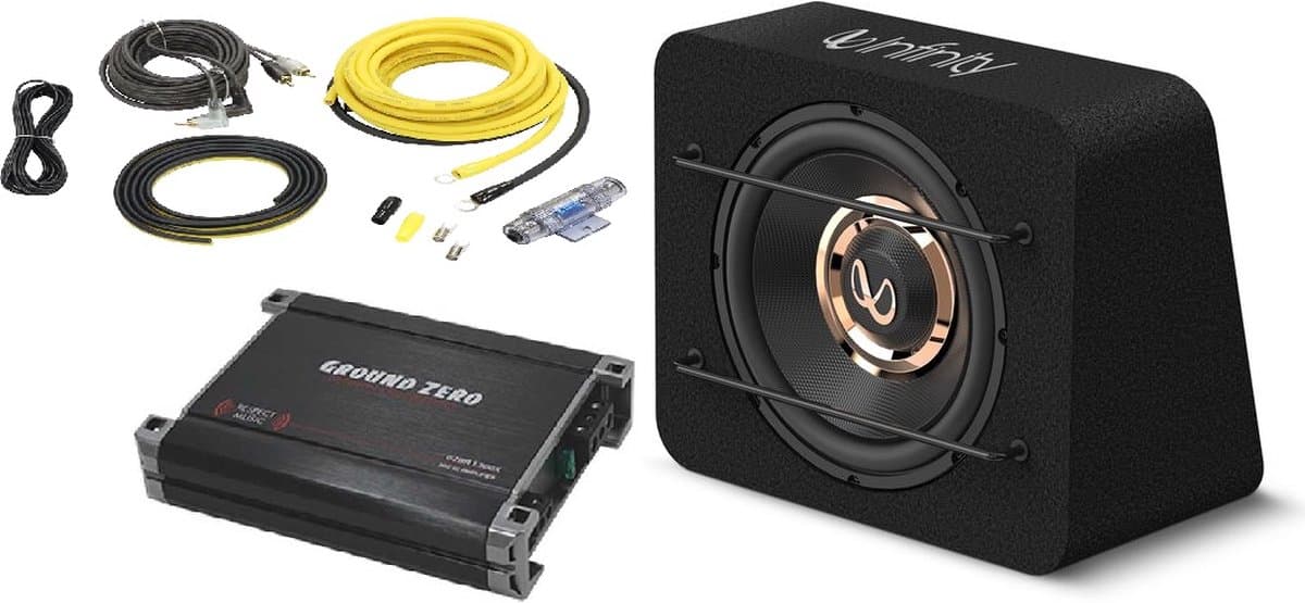 INFINITY PRIMUS 1270B PAKKET MET GROUNDZERO GZBA1.300X MONOBLOK EN GZPK10XLC-II KABELSET