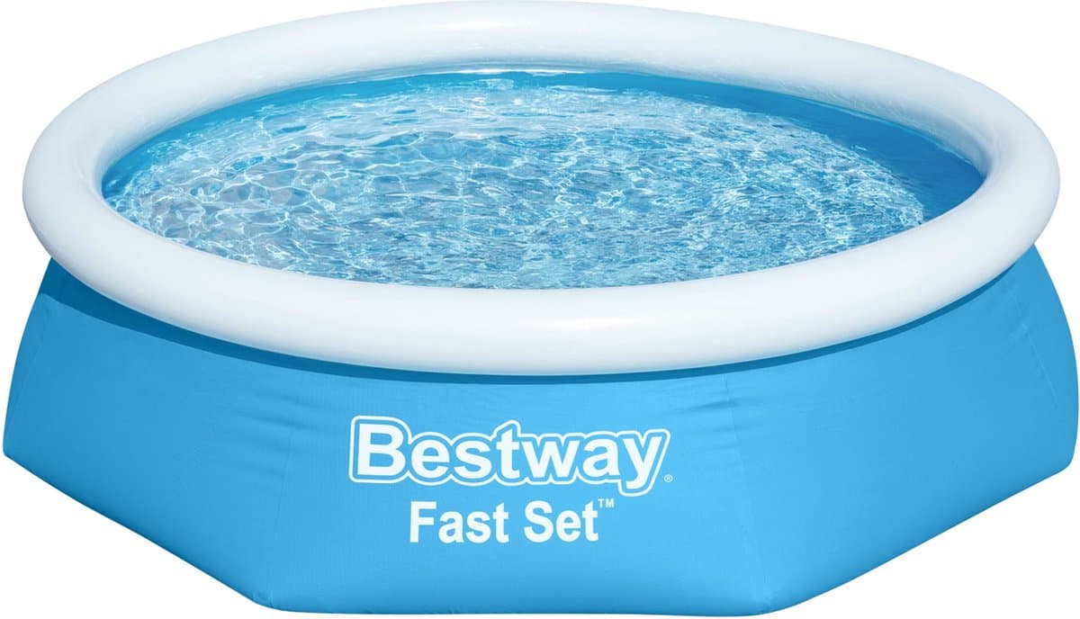 Bestway snelle opzet zwembadset - rond, 2,44 m x 61 cm, blauw