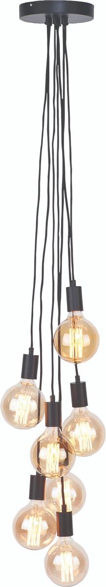 it's about RoMi Hanglamp Oslo - Zwart - 35x35x150cm - 7L - Modern - Hanglampen Eetkamer, Slaapkamer, Woonkamer