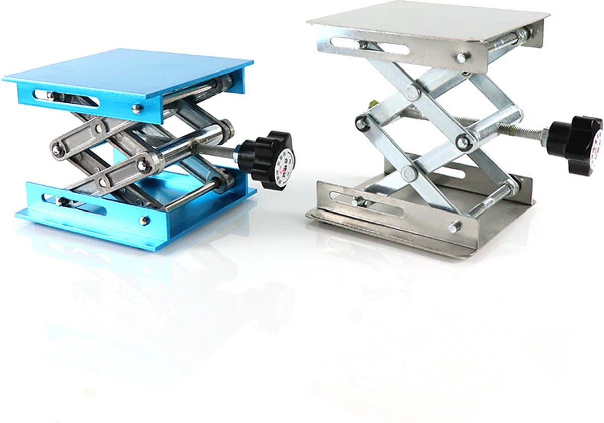Lift Tafel - Lab Plaat Jack Schaar Stand - Platform Router Werkbank Tafel - Houtbewerking Lift - Laboratorium Timmerwerk Gereedschap - Blauw