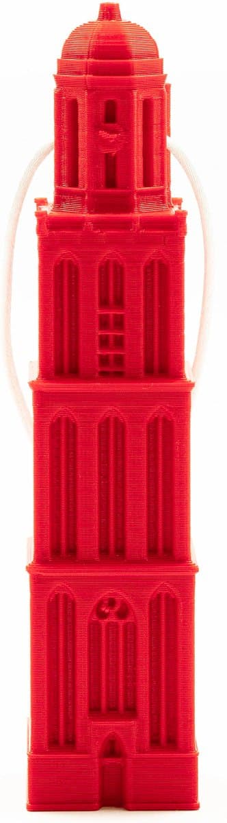 Kersthanger Peperbus Zwolle 3D geprint - Rood