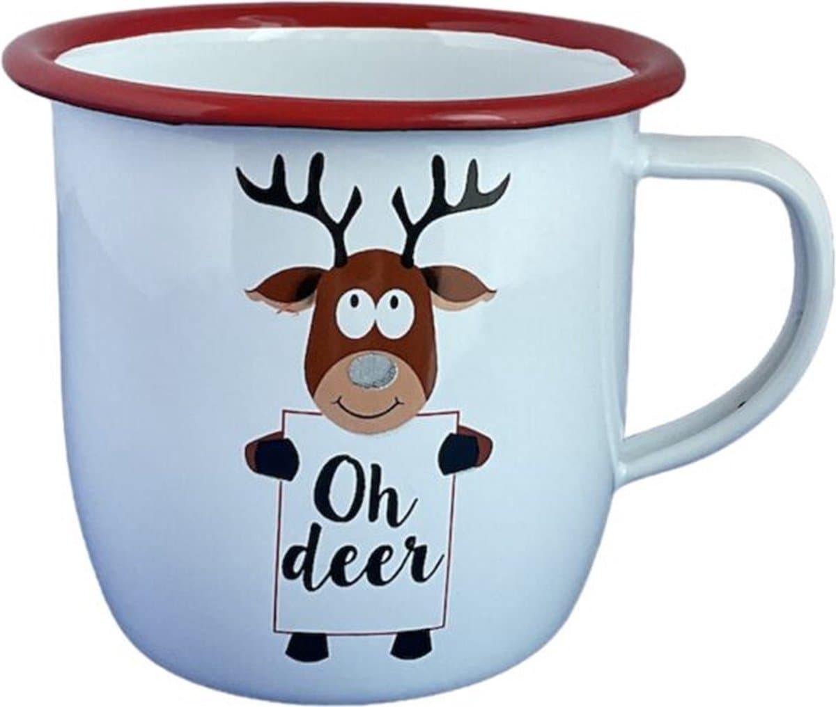 Metalen Mok - Oh Deer - Snoep - lintje: "Speciaal voor jou" - Cadeauverpakking