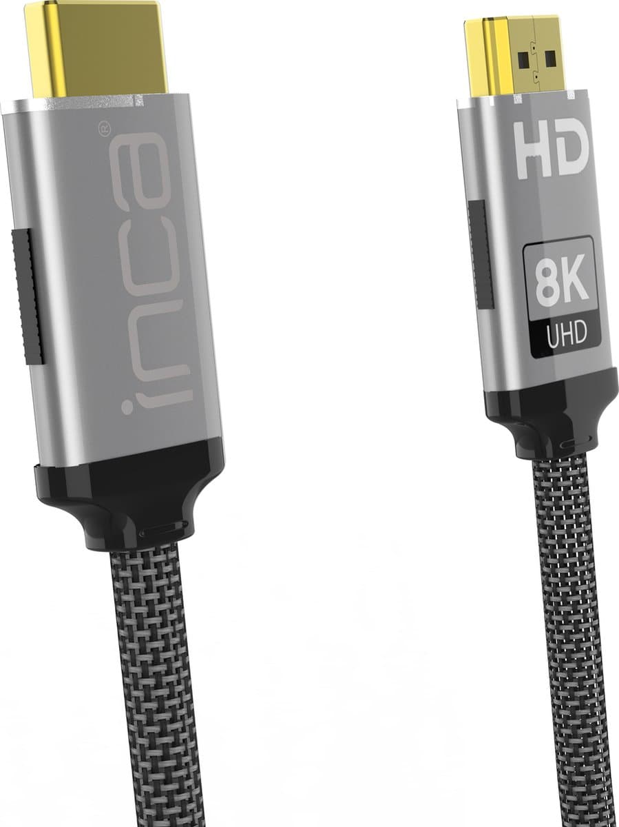 BasicTeQ: Inca IHM-03T HDMI 8K Ultra HD High Speed Cabel HDMI 2.1 - HDMI naar HDMI - Xbox Series X & PS5 HDMI Kabel - Playstation 5