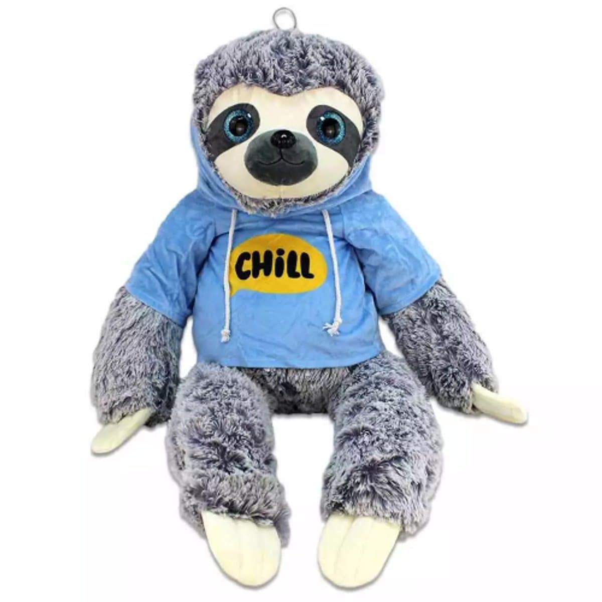 Luiaard met Hoodie (Blauw) Pluche Knuffel 36 cm - Sloth Plush Toy - Speelgoed Knuffels voor Kinderen Jongens Meisjes