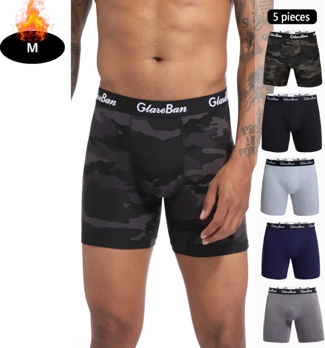Nivard Onderbroeken Heren - Boxershort - Ondergoed - Boxer - Underwear - Mannen - 5 Pack - Gemengd - M