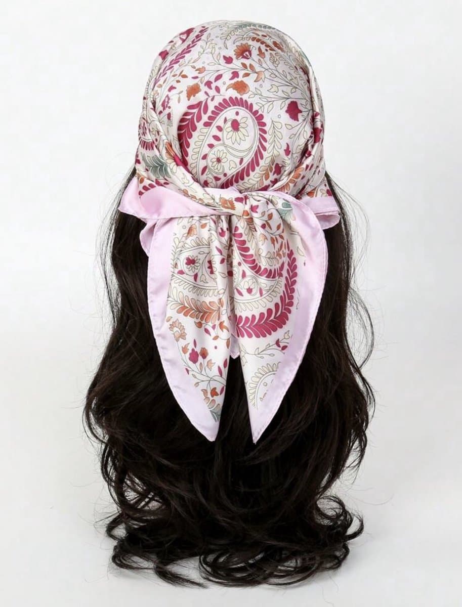 Sjaaltje met print - bandana met print - haarband - sjaaltje meerkleurig - bandana - vierkant sjaaltje met print - bandana sjaaltje - sjaaltje voor dames hals - sjaal - sjaaltje unisex - scarf - mini sjaal - sjaaltje over broek