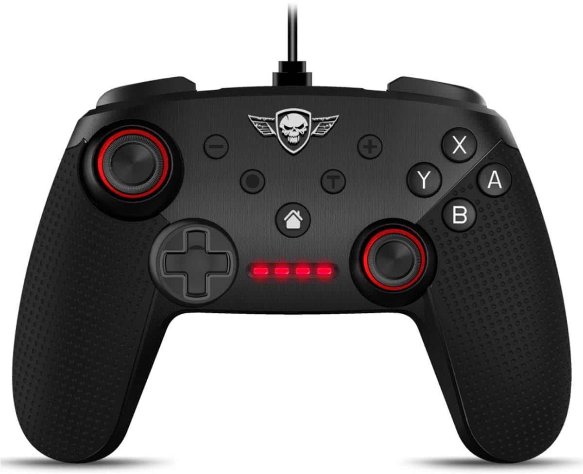 Spirit of Gamer Pro-S Nintendo Switch Controller - Bedraad 2,5m - Turbo Functie - Asymmetrische Sticks - Vibratie - Zwart