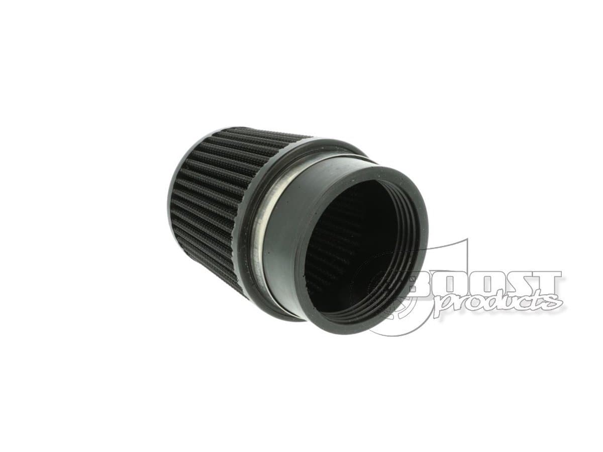 Universeel zwart luchtfilter 90mm lang met 76mm aansluiting