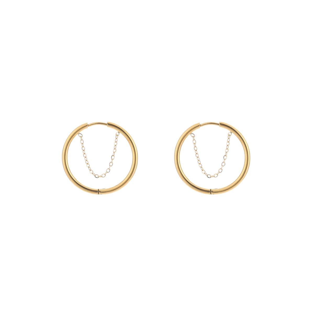 Michelle Bijou, oorbellen, goud, stainless steel