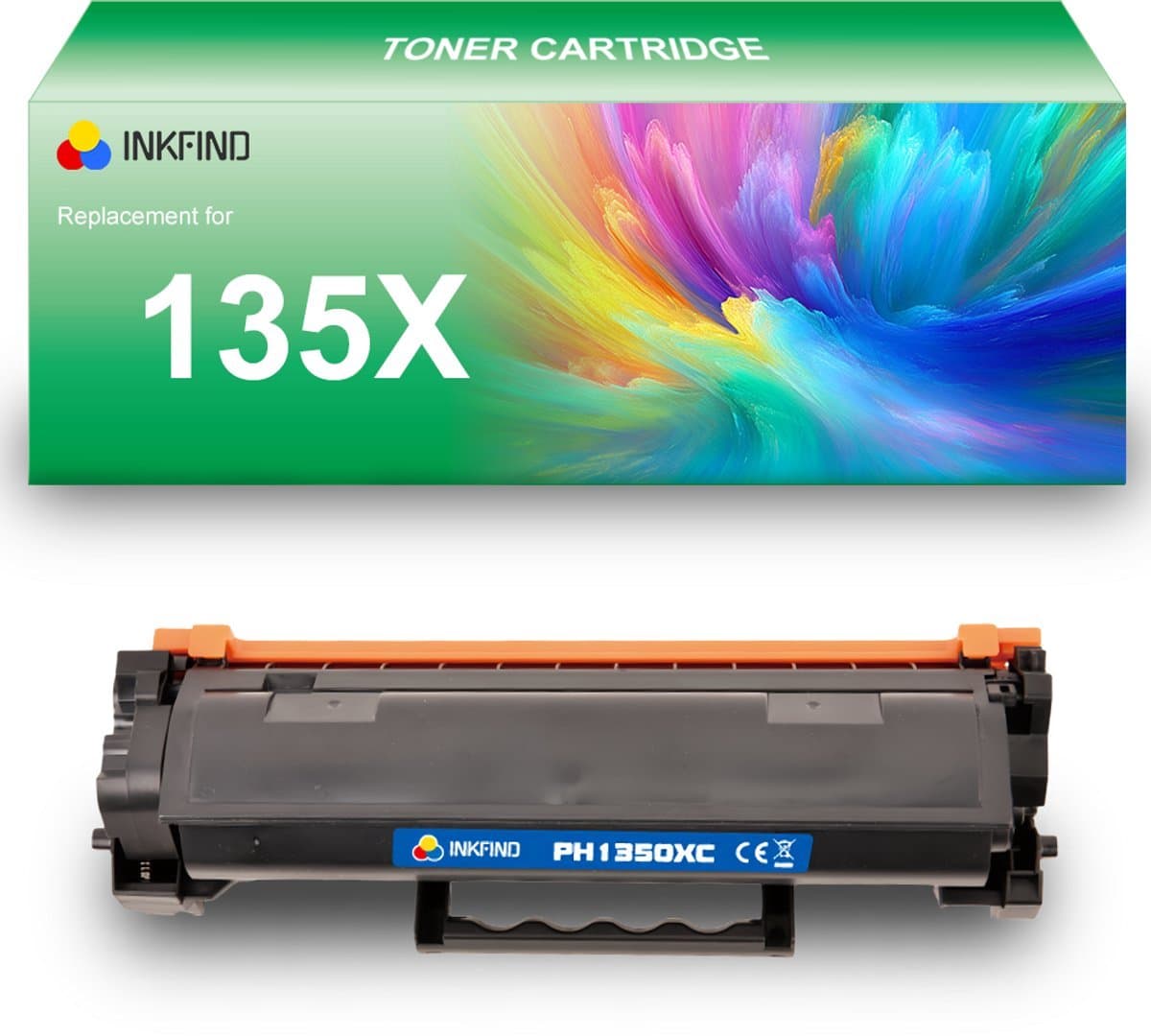 INKFIND 135X (W1350X) tonercartridge compatibel met HP 135X W1350X - 1-pack Zwart