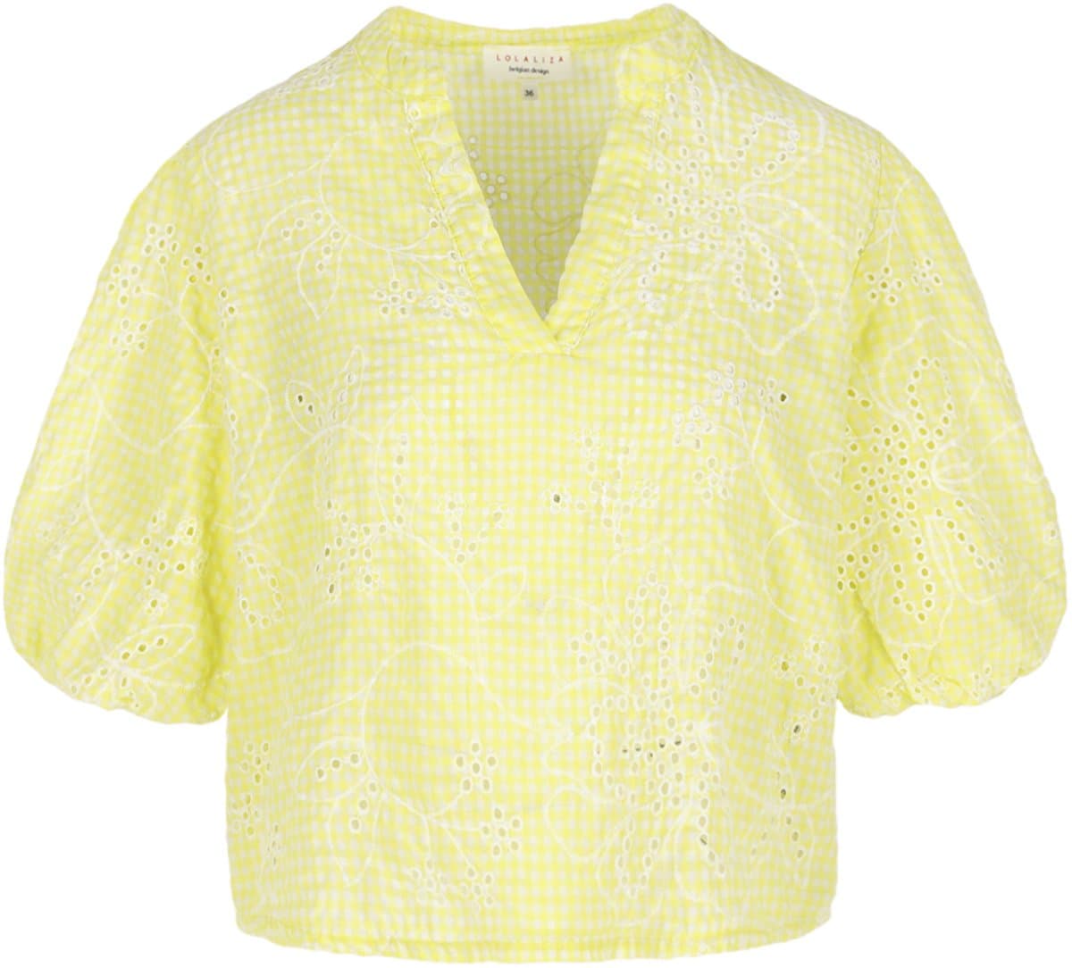 LolaLiza Blouse C Vichi 05703071 5004 Lt Yellow Dames Maat - W36