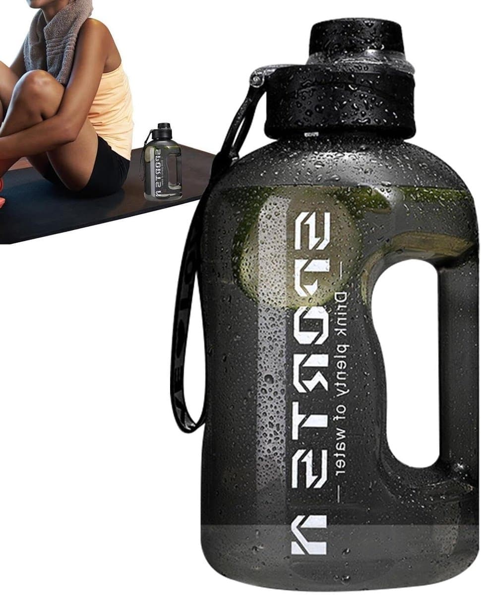 Grote Sportwaterfles - Drinkbeker Herbruikbaar - Hydratatie Onderweg - Morsbestendig Ontwerp - 1700 ml - Meerkleurig