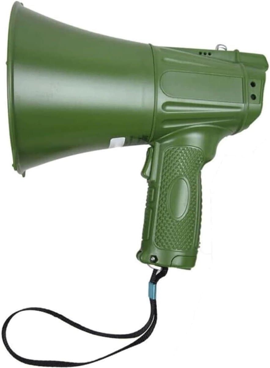 Draagbare Megafoon - Handheld Luidspreker - Publiek Leiden - Opname Functie - 21 cm - Groen