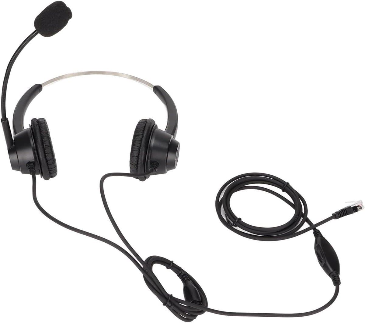 Klantenservice Headset - Telefoon Hoofdtelefoon - Heldere Gesprekken - Ruisonderdrukkende Microfoon - RJ9 - Zwart