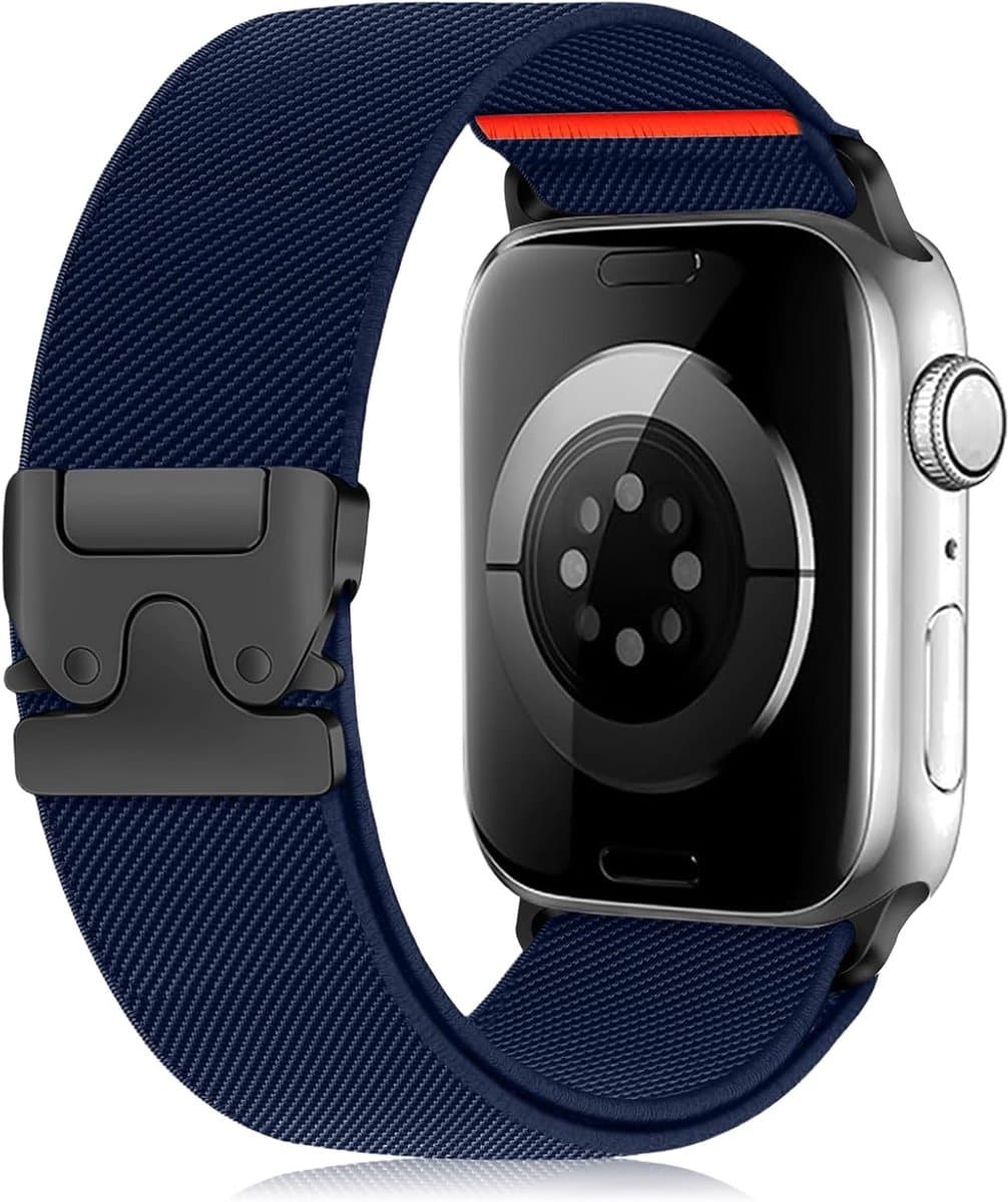 Elastische Nylon Horlogeband voor Apple Watch 42-49 mm - Sportieve Parachute Sluiting, Ideaal voor Activiteiten en Casual Gebruik