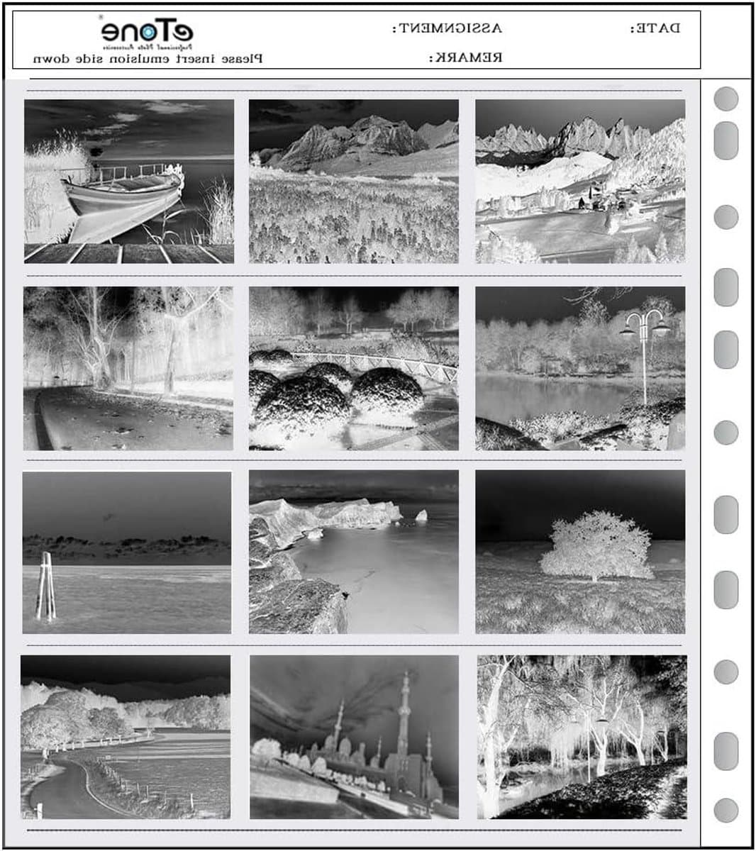 eTone film sleeves - Negatieven opbergmappen - Foto's beschermen - Archiefkwaliteit polypropyleen - 28.6 cm x 25.6 cm - Transparant