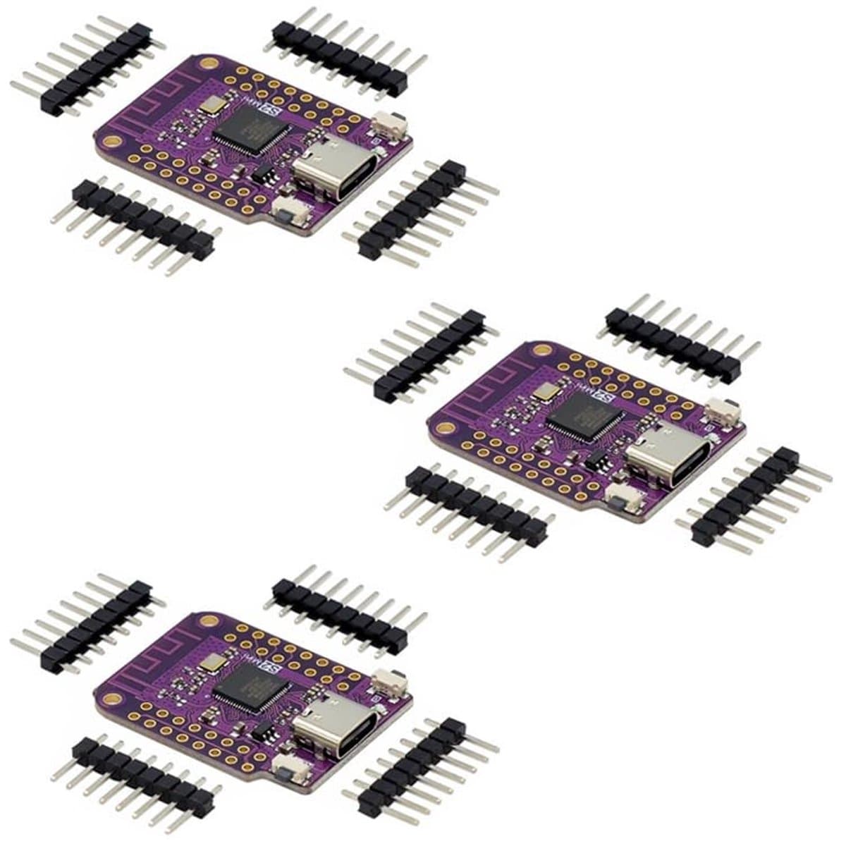 Allecto - S2 Mini V1.0.0 - IoT Microcontroller - Ontwikkelingsboard - Compact - 4 MB Flash - Geschikt voor Arduino - 3 stuks