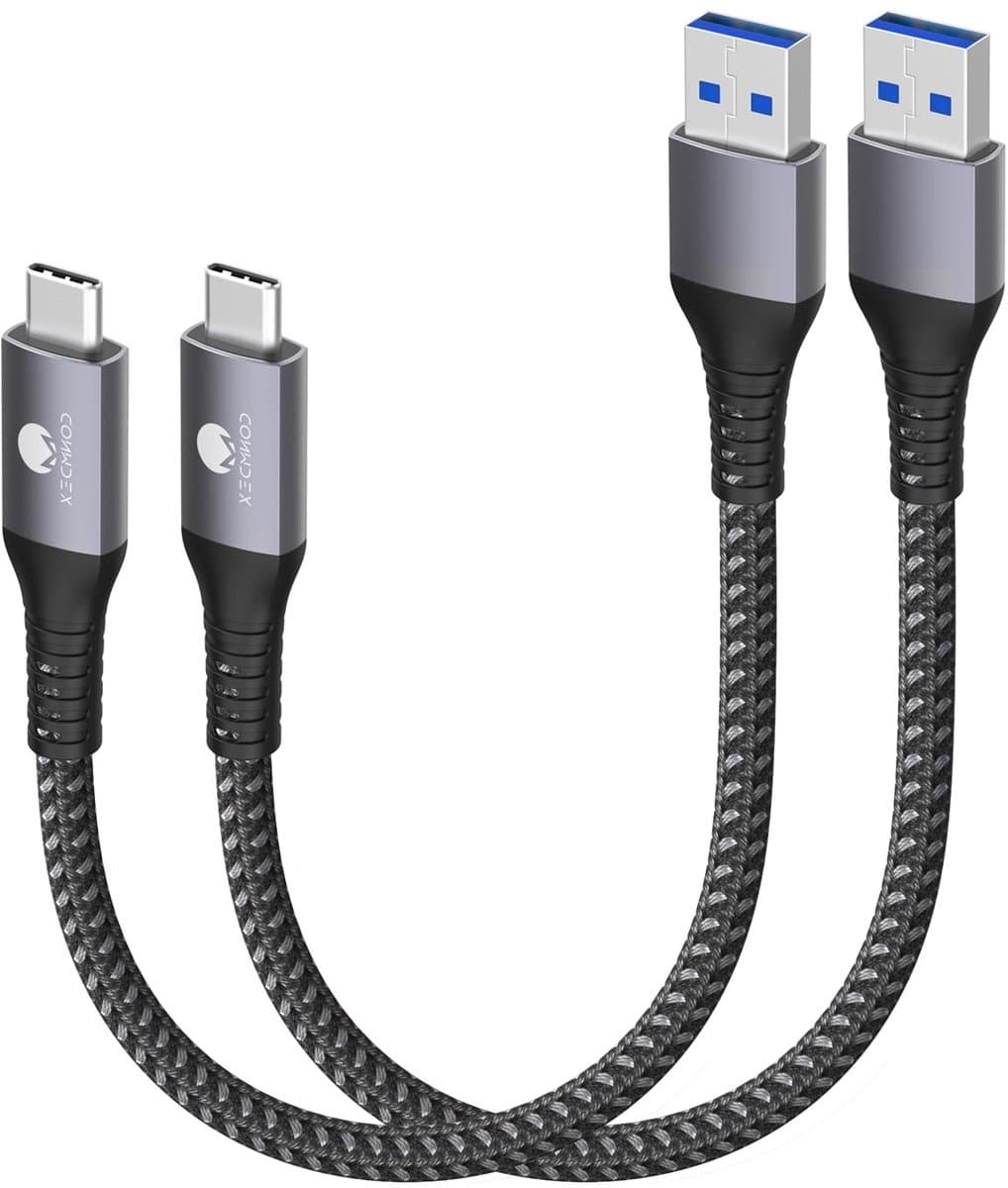 Korte USB C Kabel 50cm 2 Stuks 10Gbps USB 3.1 Gen2 Data Kabel Type C voor Snelladen Android Apparaten en Accessoires