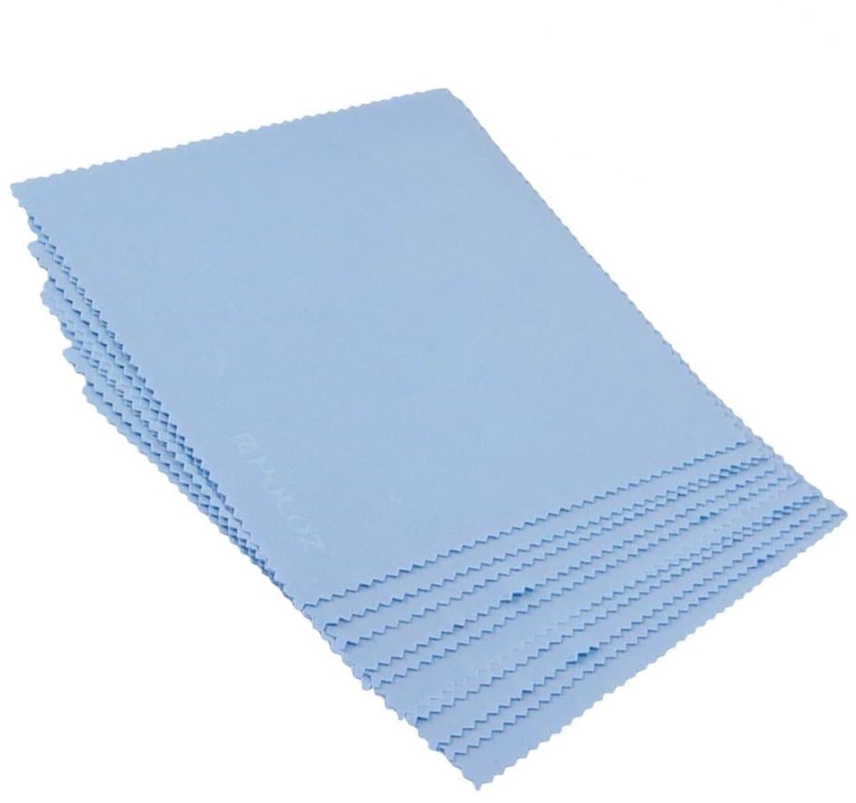 Allecto - Microfibre schoonmaakdoekjes - Herbruikbaar - Blauw - Perfect voor brillen en camera's - 50 stuks - Ideaal voor onderweg