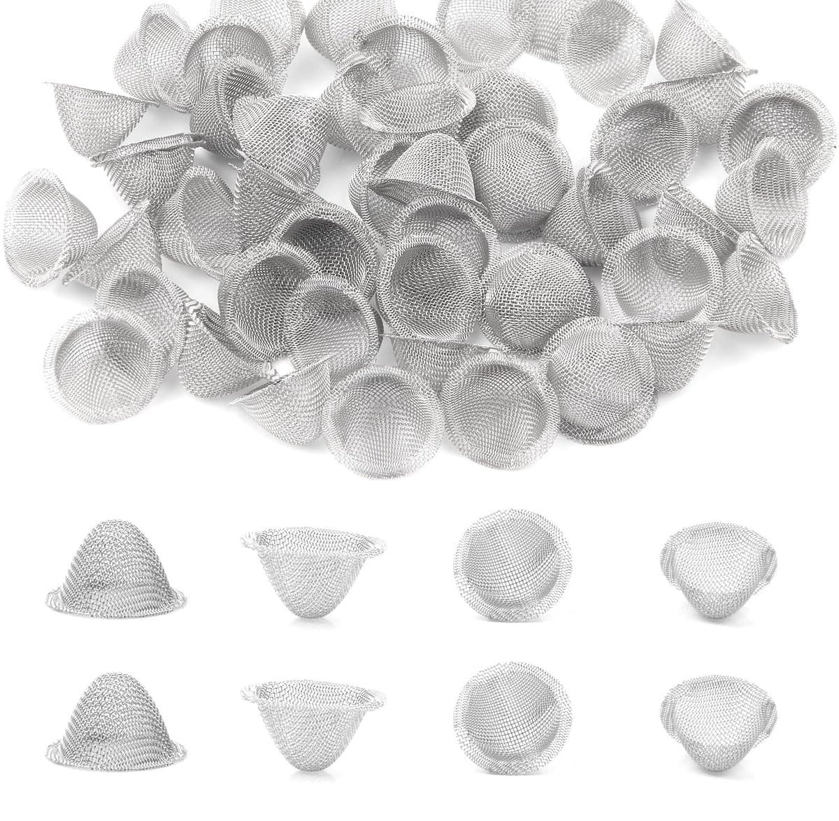 Virtubuy - Conische Mesh-komzeefjes - Roestvrijstalen zeef - Herbruikbaar - 16 mm - Mini metalen zeef - Geschikt voor huishouden en industrie