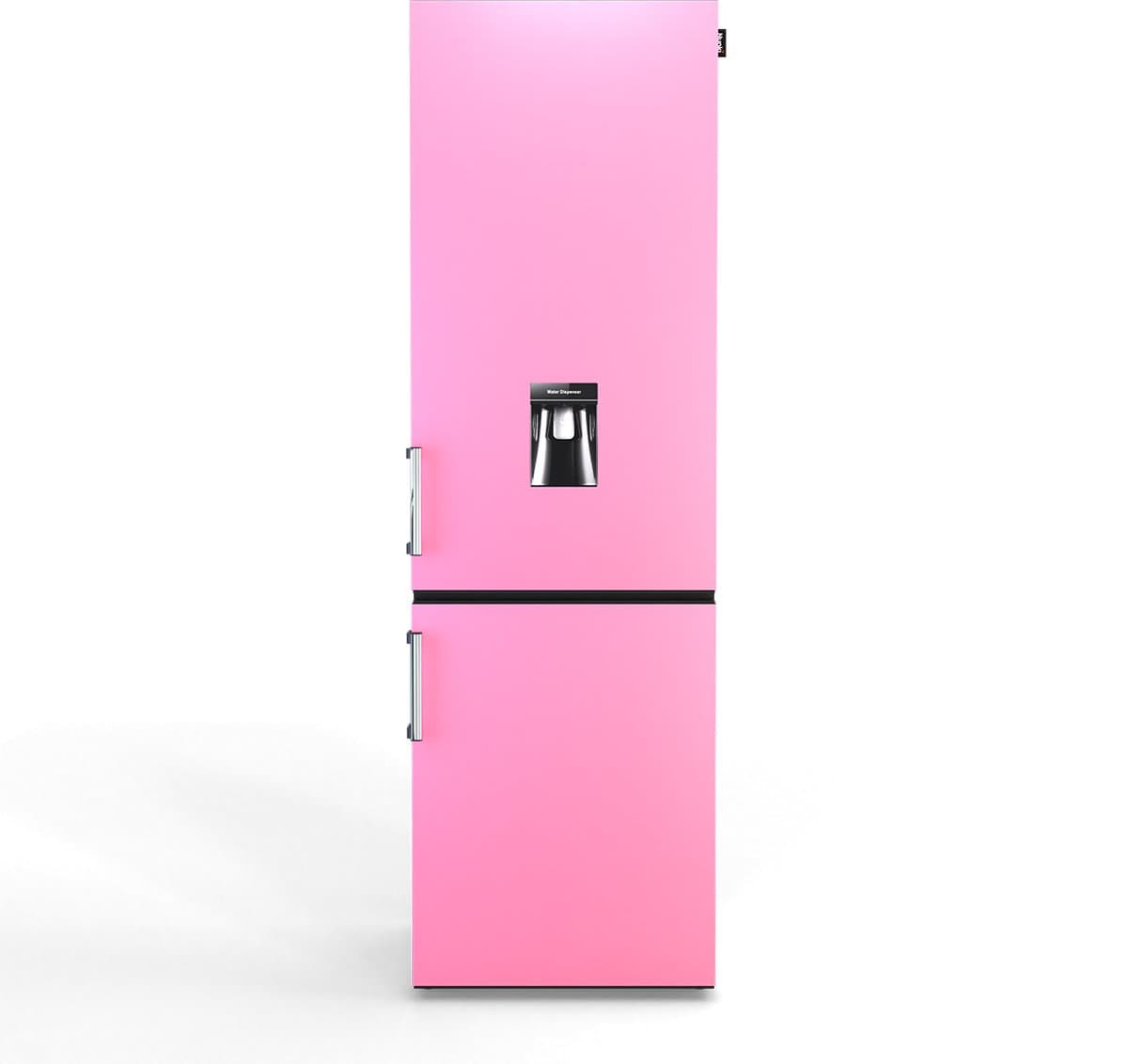 NUNKI LARGEH2O (Bubblegum Pink Satin All Sides) Combi Bottom Koelkast, E, 197+71l, Handle, Waterdispenser