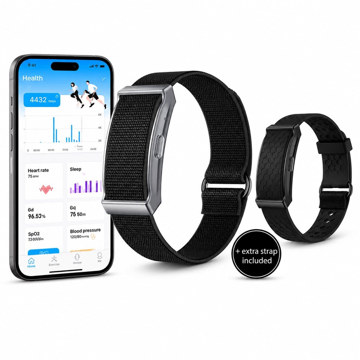Dutch Wanted Schermloze Slimme Armband – Activity Tracker - Sport Tracker Armband - Stappenteller - Slaapmonitor - Fitness Tracker