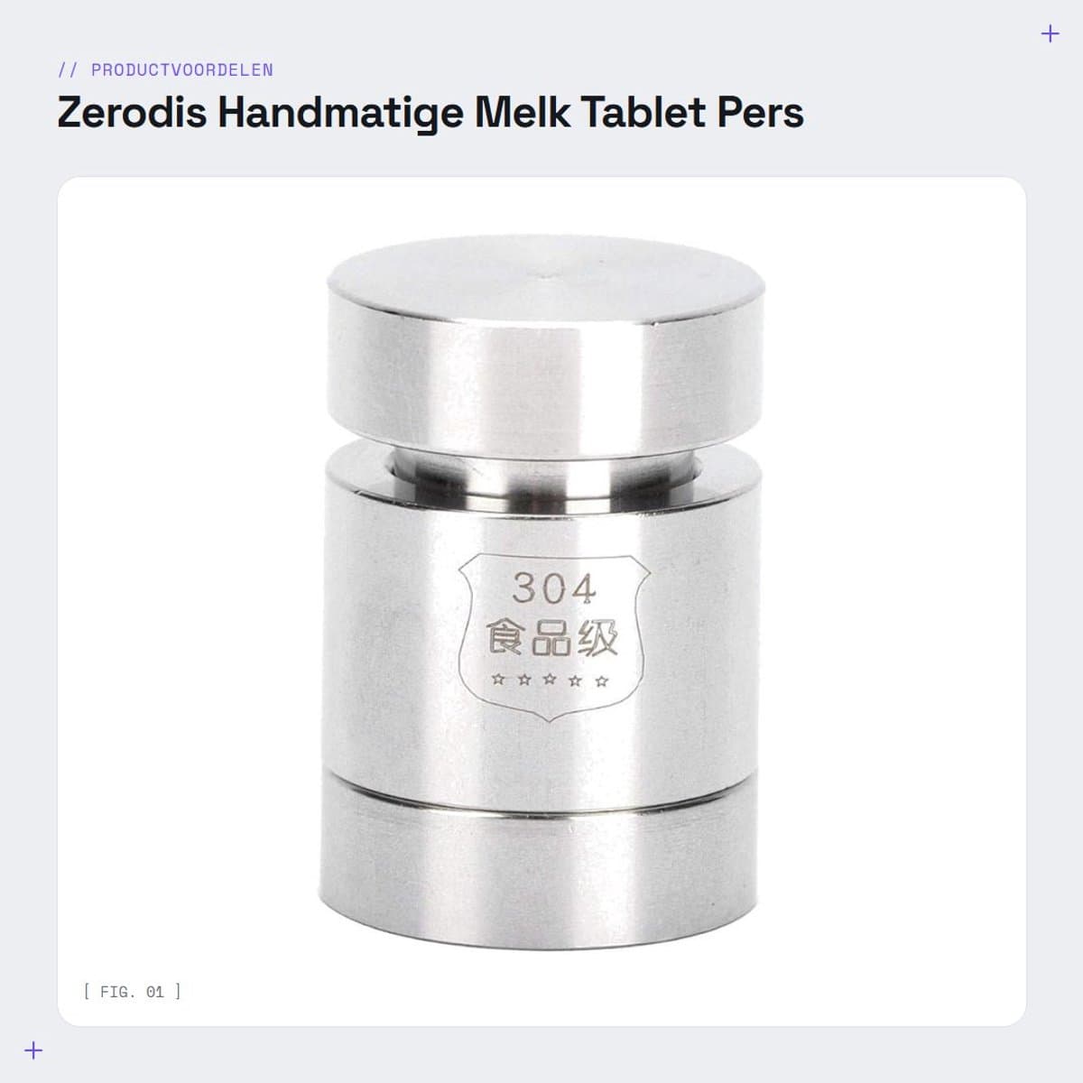 Dailygoods- Tabletpers Handmatig - Hoogwaardige Materialen - Duurzaam - Eenvoudig in Gebruik - Handgereedschap - Voor Melktablet Maken - Melktabletpers