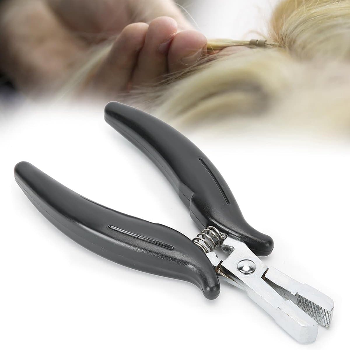 Dailygoods- Bondingtang Ergonomische Grip - Professionele Verwijderingstang - Microring/Tape Extensions - Haarverlengingen - Uniek Mesh-Tandontwerp - Comfortabel en Praktisch - Haartang