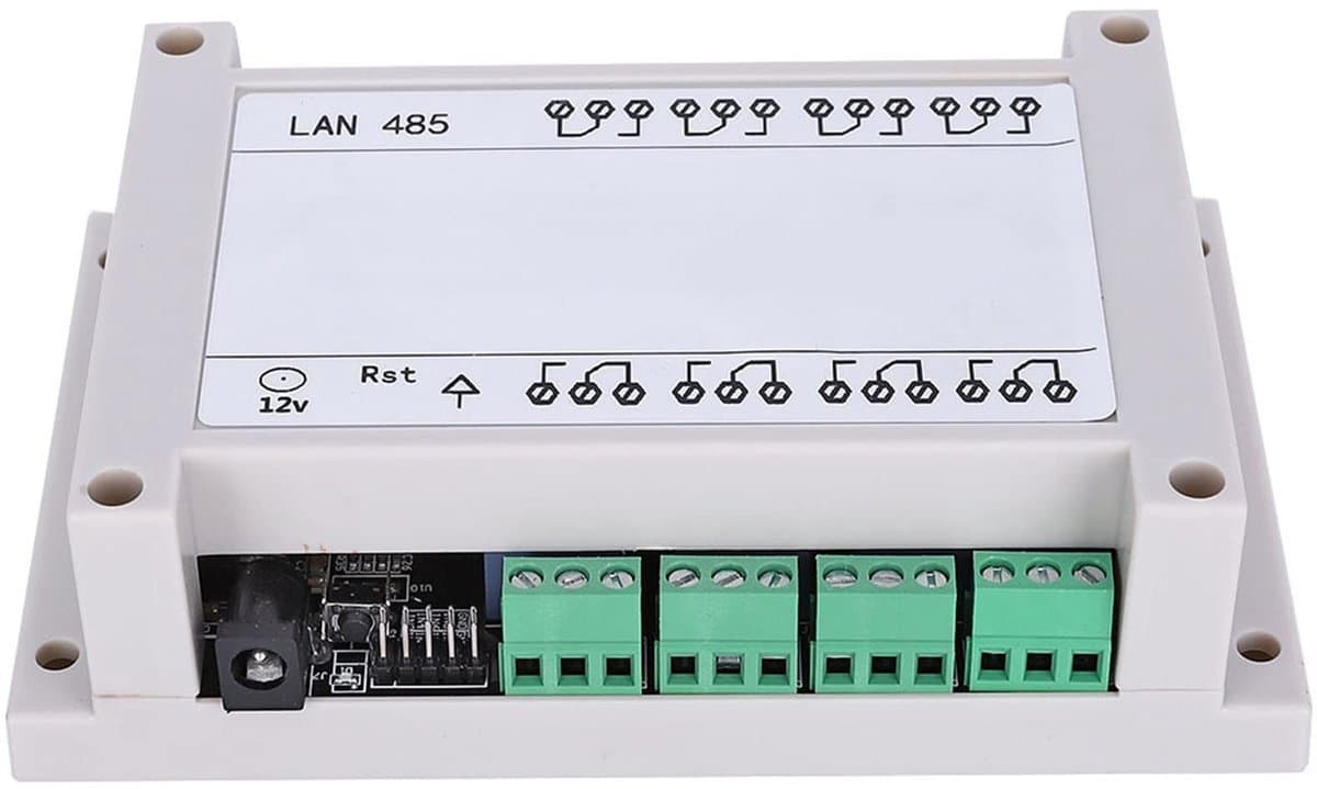 Dailygoody - Ethernet RJ45 Relay Module - TCP/IP Controller - Solid State Relays - 8 Kanalen - Web Server - 250V/AC 10A - Met Behuizing - Wit - Netwer.