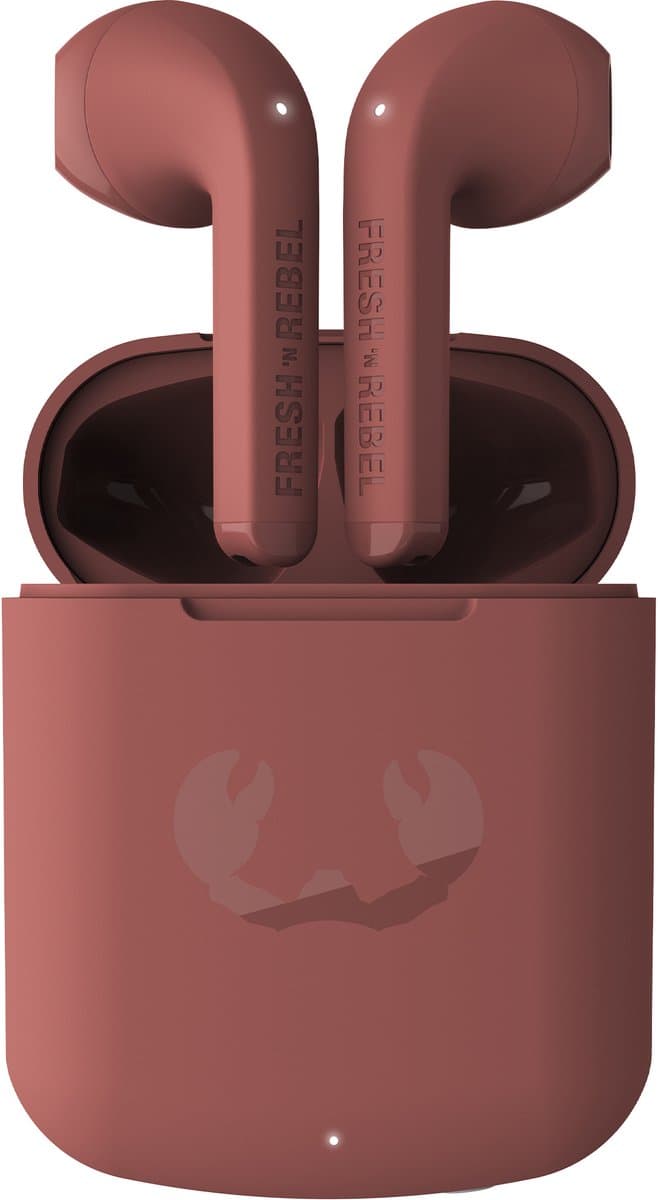 Fresh 'n Rebel Twins Core - Draadloze Bluetooth Oordopjes - Oortjes met 30 uur speelduur - Safari Red