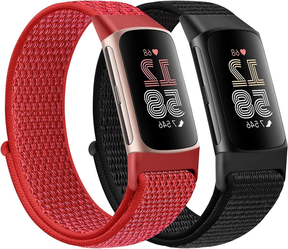 Nylon Sport Loop Vervangband voor Fitbit Charge 5 - Comfortabele Armband voor Dames en Heren, Perfect voor Sport en Dagelijks Gebruik
