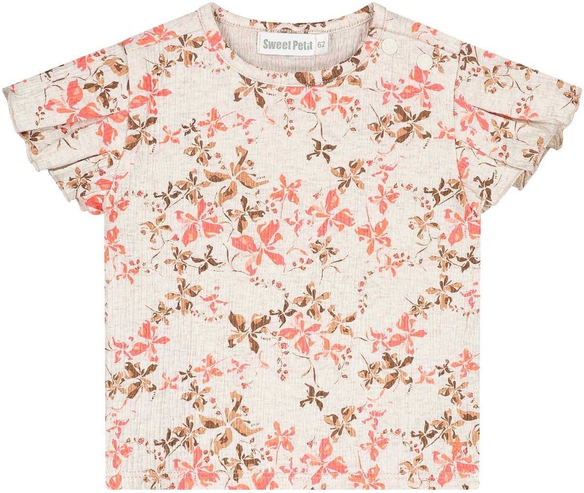 Sweet Petit baby T-shirt Nora - Meisjes - Ecru - Maat 74