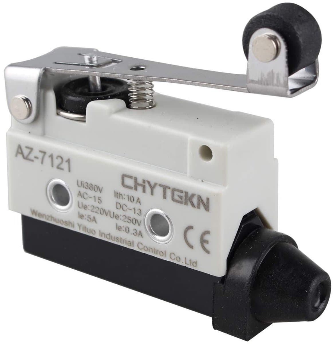 aladdien - Limit switch - Roller lever - Momentary - 1NC+1NO - Panel switch - Geschikt voor deur - Zwart model
