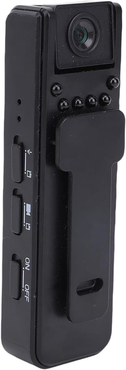 Mini Body Camera - Draagbare Recorder - Veiligheid Vastleggen - 180 Graden Lens - 1080P HD - Zwart