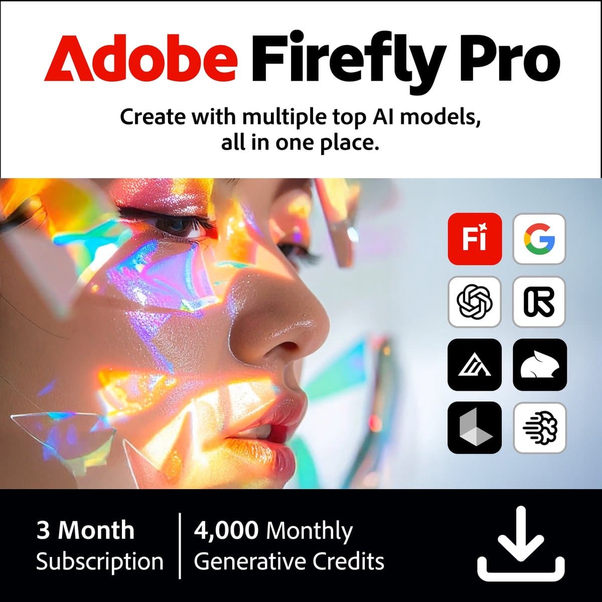Adobe Firefly Pro - 3 maanden - 1 apparaat - EN/NL/FR/DE - Digital