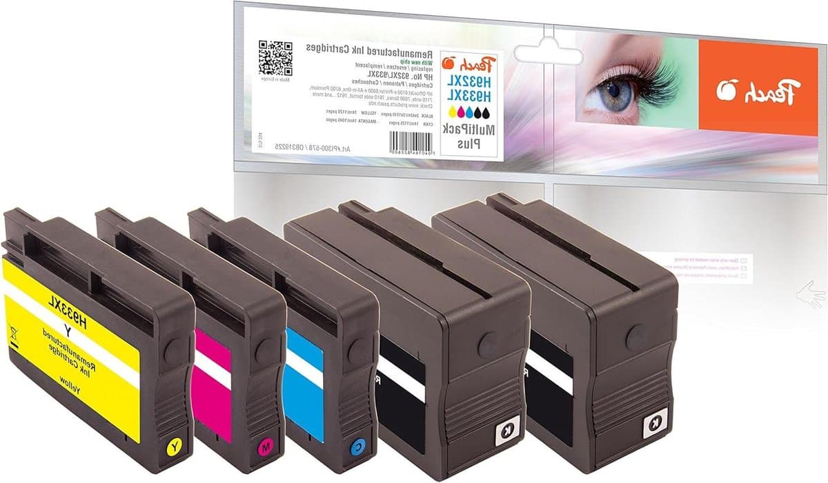 Ink Cartridges - Printer Inkt - Thuisprinten Kantoor - Functionerende Inktdrukmeter - 5 Stuks - Zwart Cyaan Magenta Geel