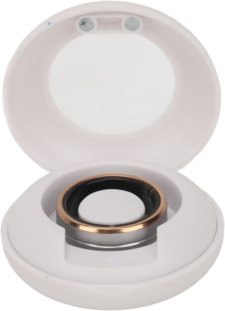 Smart Ring Tracker, IP68 Waterdichte Fitness Tracker Ringen met Smartphone Camera Afstandsbediening, Modieuze Draagbare Smart Ring voor Dames Heren (21,5 mm/0,85 inch)