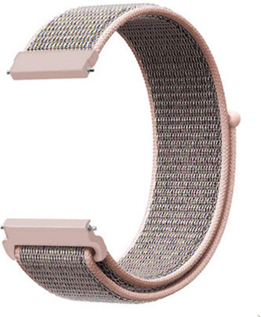 Nylon Band - Universeel 20mm - Samsung Galaxy Active / Garmin Forerunner 645 - Roze Zand
