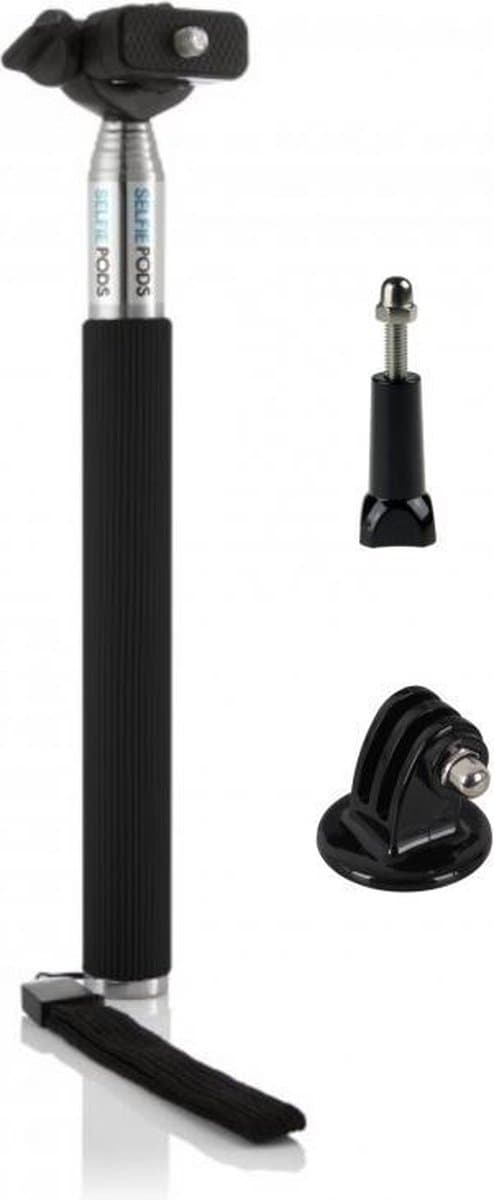 Selfiestick met adapter voor de SJCAM M20 (Selfiepod / Handheld Monopod) ZWART
