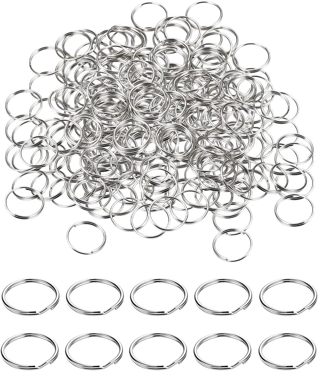 Sleutelringen 15mm 500 stuks uit Edelstaal 201 voor Sleutels DIY Basteln Metalen ringen klein Sleutelhanger basteln sleutelhanger sleutelringen sleutelring
